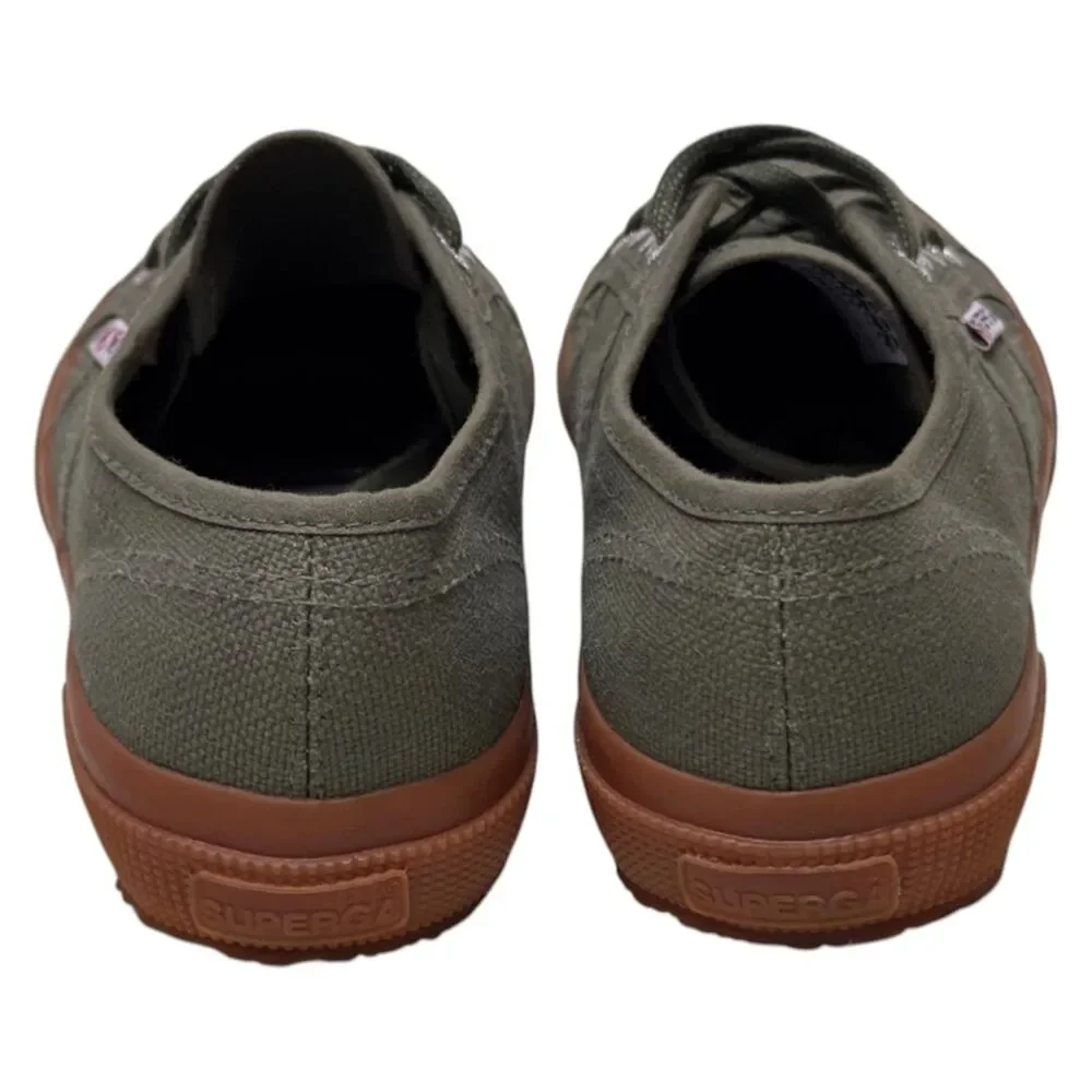 Superga 2750 COTU Classic Womens 5.5 Olive Green Canvas Sneakers Low Top